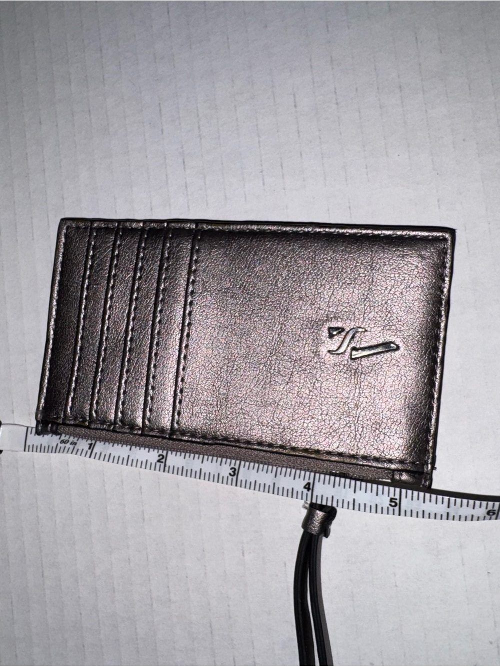 Women's Metallic Brown Card Holder Wallet with Card Slots